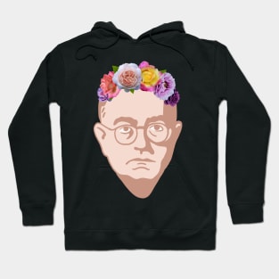 Theodor Adorno - Portrait With Flower Crown Hoodie